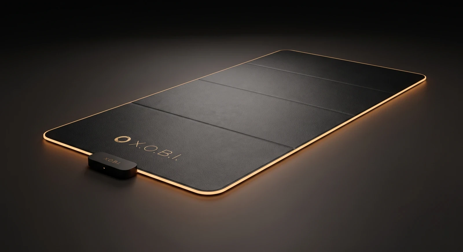 The X.O.B.I. mat with its gold edge light on